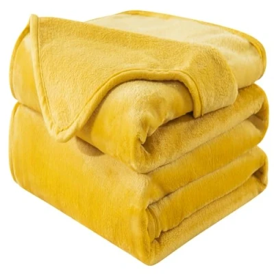 Afbeelding van HOZY Fleecedeken, 150 x 200 cm, crème, zacht en warm, 350 g/m², flanel, dubbelzijdig, voor bed of sofasprei