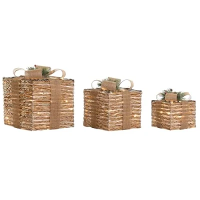 Afbeelding van Kerstversiering DKD Home Decor Natuurlijk 25 x cm (3 Onderdelen)
