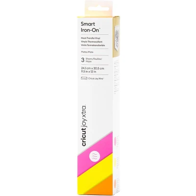 Afbeelding van Cricut Smart Iron On Joy Xtra Folieset Snijbreedte 30.5 cm Neon pink, geel, oranje