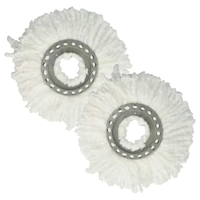 Afbeelding van vhbw 2 x vloerwisser compatibel met Leifheit Clean Twist Mop Ergo, combi reinigingsborstel, reservekop, microvezel, wit
