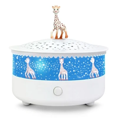 Image de Trousselier Veilleuse Projecteur d&#039;Etoiles Sophie la Girafe© 14 Cm Musical Détection des Pleurs Rechargeable USB