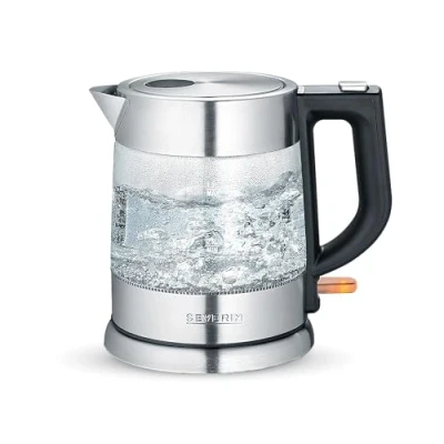 Image de Bouilloire sans fil 1l 2200w verre/inox Severin wk3468