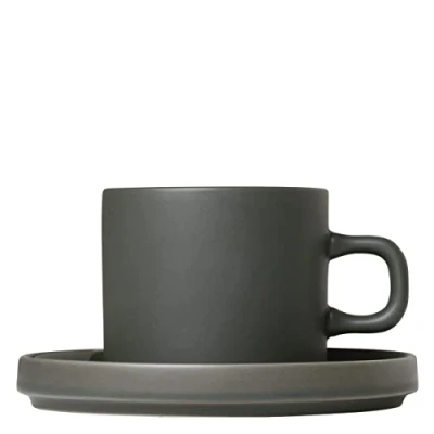 Afbeelding van Blomus Mio set/2 koffiekop + schotel agave green