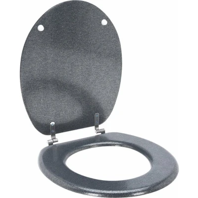 Afbeelding van Bathroom Solutions Toiletbril MDF Hout Zilver