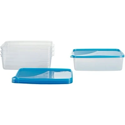Afbeelding van Vershouddoos vriescontainer Oostenrijk Quality 28x18x8cm 3L rechthoekig (4 stuks) blauw