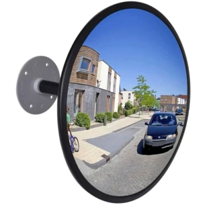 Afbeelding van vidaXL Verkeersspiegel voor Binnen 30 cm Zwart Veiligheidsspiegel Spiegel