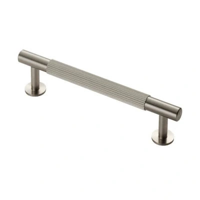 Afbeelding van Fingertip Designs Handgreep &quot;Lines&quot; 128mm satijn nikkel