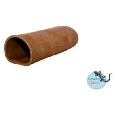 Afbeelding van Ceramicnature Leghol Rond Aquarium Ornament 12x5x4 cm Bruin M