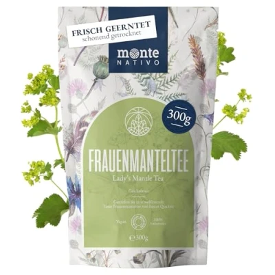 Image de Monte Nativo thé d&#039;alchémille pour femme (300 g), séché délicatement, 100 % pur et naturel, le désir d’enfant, comme tisane ou cadeau