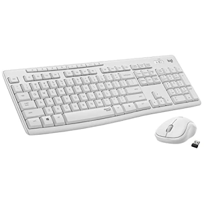 Afbeelding van Logitech MK295 Silent Draadloze muis en toetsenbord QWERTZ Zwitsers / Wit
