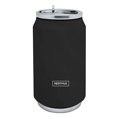 Afbeelding van Nerthus Blikje Vacuüm 330ml Zwart (warm En Koud)