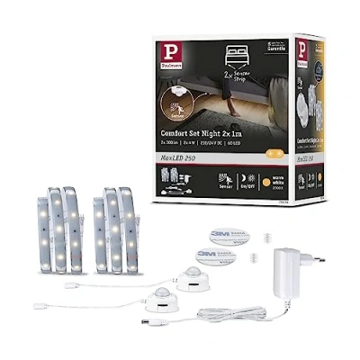 Afbeelding van Paulmann Comfort Set Bett 2x1m 78894 LED strip basisset Met connector (male) 24 V 2 m Warmwit