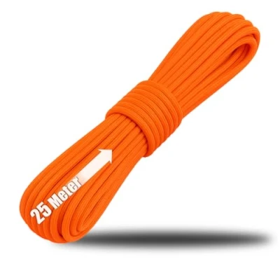 Afbeelding van COM FOUR® Paracord touw Ø 4 mm, 25 m 7 voudig voor boten, camping, outdoor nylon met een draagvermogen van 250 kg tenttouw, scheerlijn, universeel