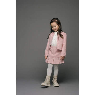 Afbeelding van Le Chic Tivvy Tweed Rok *roze* Meisjes 110