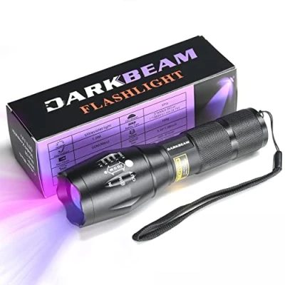 Afbeelding van DARKBEAM uv zaklamp, 365 nm, 395 A100, led, waterdicht, detectie van kleding voor huisdieren, noodgevallen, huisdierurine