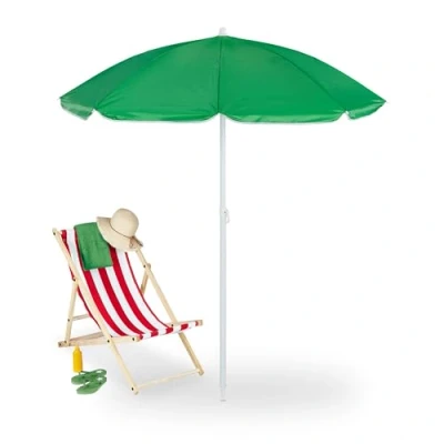 Afbeelding van Relaxdays parasol 160 cm standparasol kantelbaar met draagtas tuin balkon