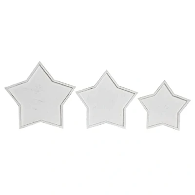 Afbeelding van Middenstuk DKD Home Decor 57 x 54 3 cm Wit Shabby Chic Decapé (3 Onderdelen)