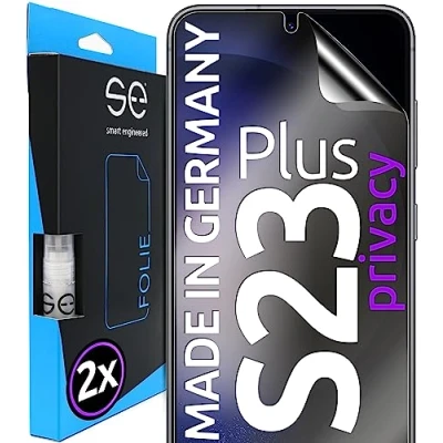 Afbeelding van S.E 2 stuks privacyfolie voor Samsung Galaxy S23 Plus uit Duitsland, anti spyfolie, stofvrij
