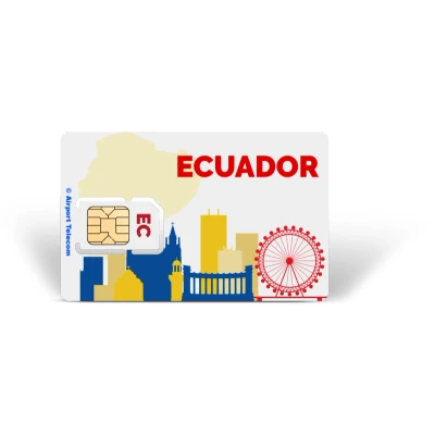 Afbeelding van Simkaart Ecuador Unlimited Data + Onbeperkt Locaal Bellen Prepaid Met Snel 4G/5G Internet En Op Reis In Zuid Amerika Airport Telecom
