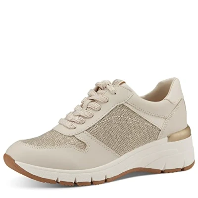 Afbeelding van Tamaris Dames 1 23742 20 lage sneakers voor dames, Ivory Comb