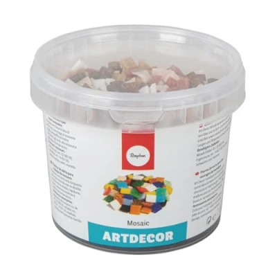 Afbeelding van Rayher Hobby Artdecor 1453031 mozaïekmix, 1 x cm, ca. 1500 stuks, kg doos, natuurlijke tinten