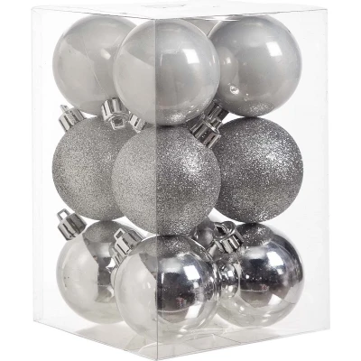 Afbeelding van Cosy @Home Kerstballen Zilver ø 6 cm 12 Stuks