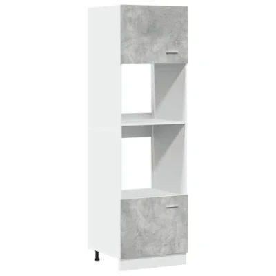 Afbeelding van vidaXL Magnetronkast 60x57x207 cm spaanplaat betongrijs
