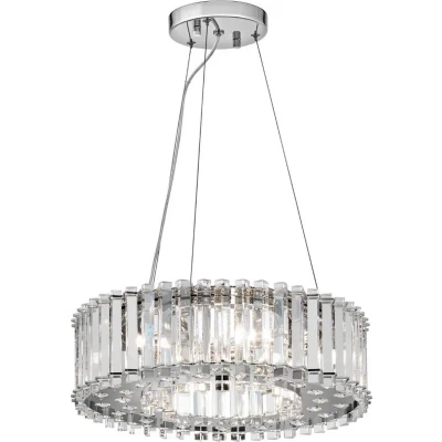 Afbeelding van Landelijke Hanglamp Steady Lighting Glas Landelijk G9 L: 43.6cm Voor Binnen / Woonkamer Eetkamer Zilver