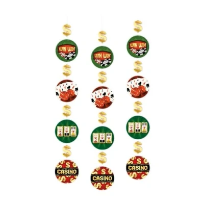 Afbeelding van Casino Thema Hangdecoratie 3 stuks