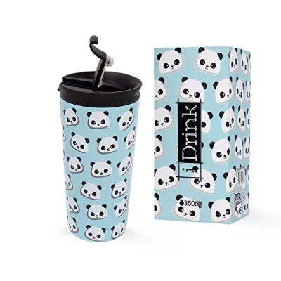 Afbeelding van I Drink Dubbelwandige Stalen Thermische Mok 500 ml Versierd (Panda)