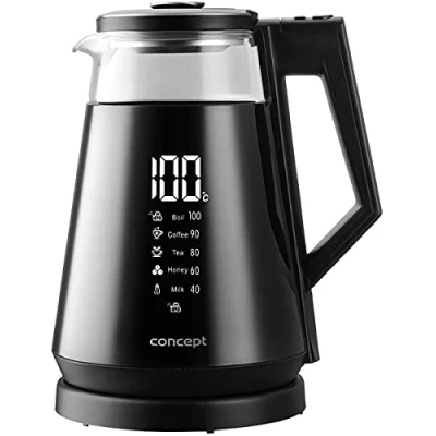 Afbeelding van Concept Waterkoker / Digitaal display 5 Temperatuurinstelling 1.7L Zwart
