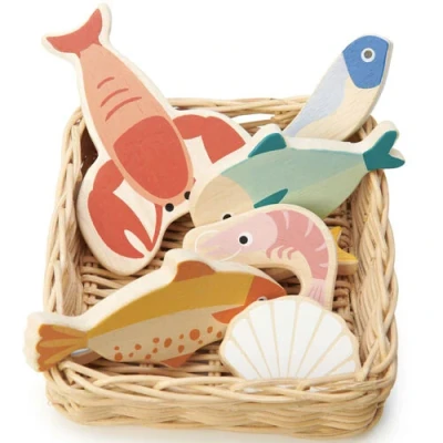 Afbeelding van Tender leaf toys mandje met zeevruchten