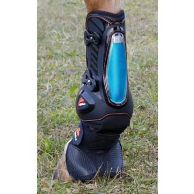 Image de eQuick Guêtres eShock Overreach Front Marron Cob