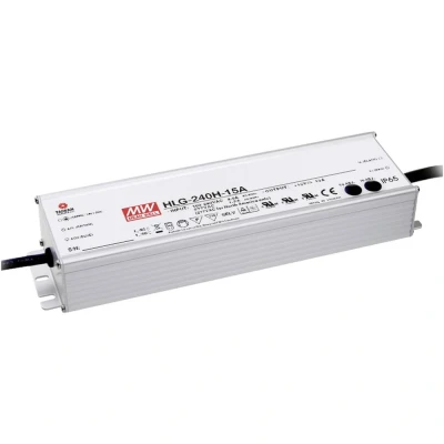 Afbeelding van Mean Well HLG 240H 42A LED driver, transformator Constante spanning, stroomsterkte 240 W 5.72 A 42 V/DC PFC schakeling,