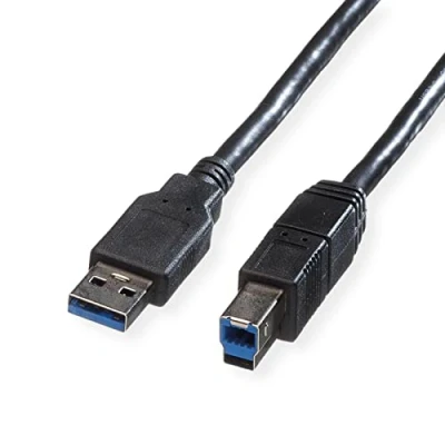 Afbeelding van ROLINE USB 3.2 Gen 1 kabel, type A B, zwart, 1,8 m