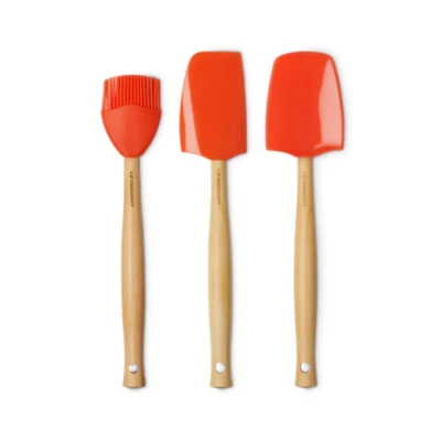 Afbeelding van Le Creuset Premium Spatels Set Van 3 Oranjerood