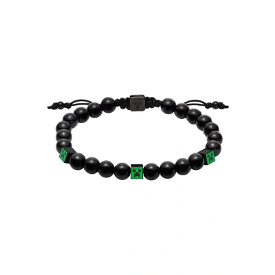 Afbeelding van Fossil heren Kralenarmband JFC04861001 in de kleur Zwart