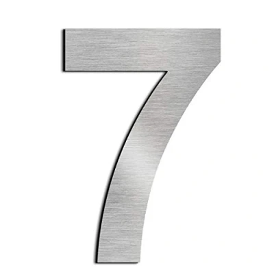 Afbeelding van Huisnummers huisnummers, brievenbusnummers, huisnummer, design, van massief roestvrij staal 304, zwevende look, hoogte 3 in/75 mm (7)