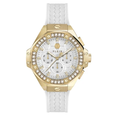 Afbeelding van Philipp Plein Chrono Royal PWPSA0624 Horloge Siliconen Wit Ø 42 mm