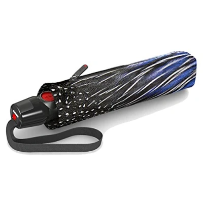 Afbeelding van Knirps T.200 Duomatic Lichtgewicht winddichte reisparaplu met 8 baleinen, 95 cm, automatisch openen en sluiten 95% uv bescherming, Anastasia, één maat, T200 compacte paraplu,