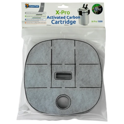 Afbeelding van Superfish X Pro Aquarium Buitenfilter 400 Carbon Cartridge Filtermateriaal Wit Grijs