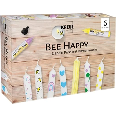 Afbeelding van Kreul Kaarsenverf Set 6x29 ml Bee Happy