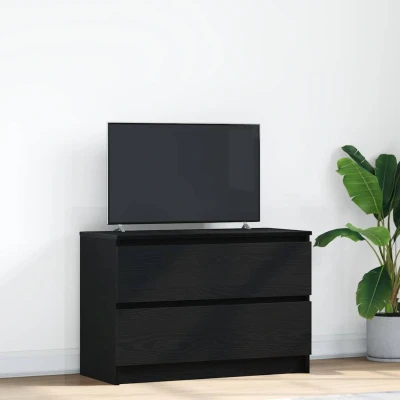 Afbeelding van vidaXL Tv meubel 80x35x54 cm spaanplaat zwart