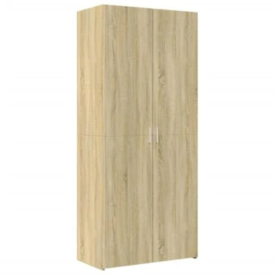 Afbeelding van vidaXL Hoge kast 80x42,5x185 cm bewerkt hout sonoma eikenkleurig