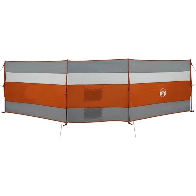 Afbeelding van vidaXL Windscherm camping waterdicht 508x130 cm grijs en oranje