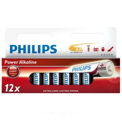 Image de Pack de 12 Piles AA Philips Power Alkaline