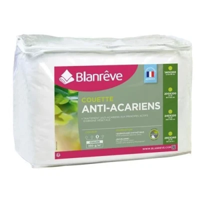 Image de BLANREVE Couette chaude Percale Anti acariens 350g/m2 220x240cm