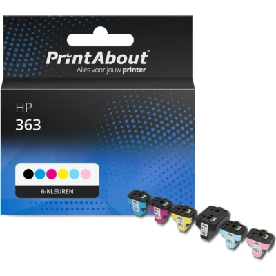 Afbeelding van Huismerk HP 363 (C8721EE) Inktcartridge 6 kleuren Voordeelbundel