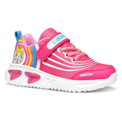 Afbeelding van Geox Light UP Nintendo Assister GIRL Sneakers laag voor kinderen, Maat: 28, Fuchsia Textiel/ synthetisch