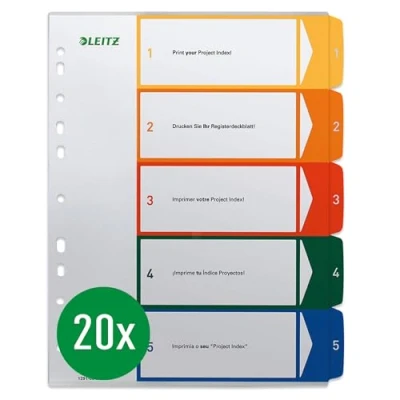 Afbeelding van Esselte PC printbare Project Indexen 5 tabs 20 stuks